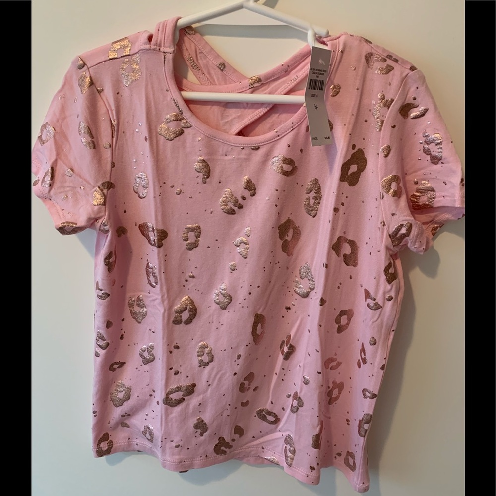 Justice top, size 6, pink, NWT